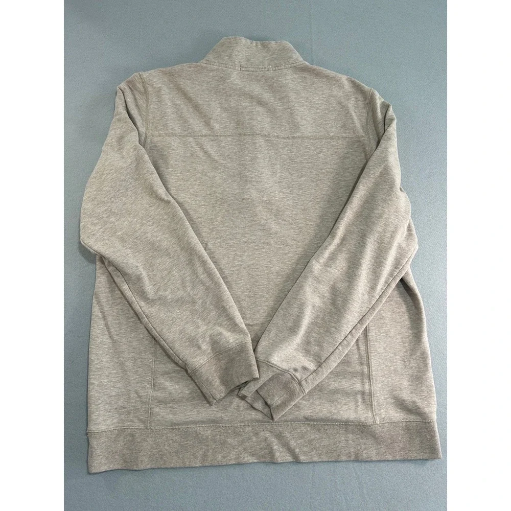 Criquet Quarter Zip Pullover Mens XL Tan Heathered Greenbrier Modal‎ Blend Soft